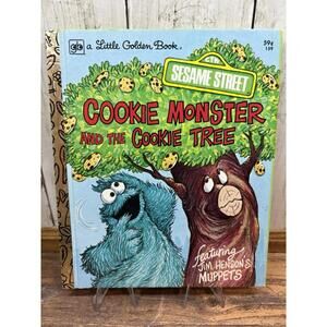 Vtg Sesame Street Cookie Monster and the Cookie Tree - A Little Golden Book 1977